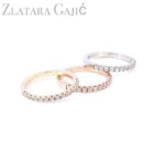 Elegantna burma od žutog, belog ili roze zlata . Mogućnost izrade sa cirkonima ili brilijantima. Cena sa cirkonima : 32000,00RSD
